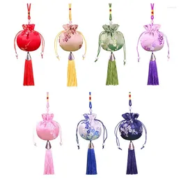 Gift Wrap Chinese Silk Style Brocade Embroidered Bag Embroidery Sachet Cloth Pouches Tassel Pendant Drawstring For Jewellery Bags