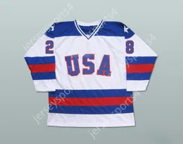 Custom 1980 MIRACLE ON ICE TEAM USA JOHN HARRINGTON 28 HOCKEY JERSEYTop Stitched S-M-L-XL-XXL-3XL-4XL-5XL-6XL