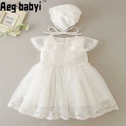 Christening dresses Baby Shower Dress Lace Baby Christmas Dress 1 First Birthday Party Princess Ball Dress 3-24M Q240521