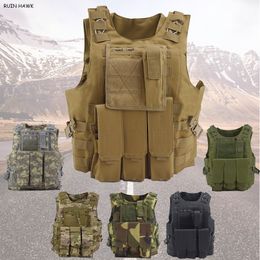 Multi-pocket Airsoft Tactical Vest Molle Combat Plate Carrier Army Adjustable Armour Outdoor CS Hunting Vest Military Equipment