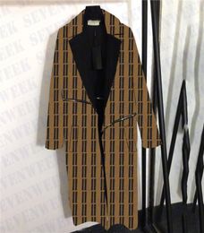 Full Letter Print Woollen Coats Jacket For Women Designer Long Style Outerwear Fashion Warm Ladies Coat High Grade2974690