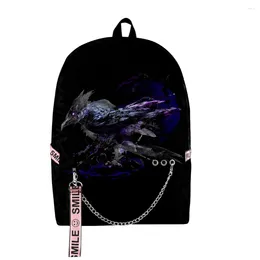 Backpack Harajuku Novelty School Bags Boys Girls Wild Hearts Game 3D Print Oxford Waterproof Notebook Multifunction Shoulder Backpacks