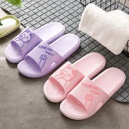 Slippers Women's Woman Shoes For Women Cool Summer Indoor Shower 2024 Platform Slipper Ladies Flat Home Female Bathroom