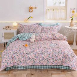 Bedding sets Floral Style Set 100% Cotton Duvet Cover cases Breathable Skin-friendly Fresh 16 Sizes H240521 PFOM