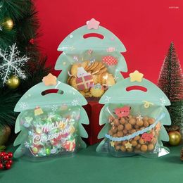 Gift Wrap 50pcs Christmas Decoration Cartoon Tote Bag Snack Self-sealing Packaging Candy Chocolate Cookies Suppily Home Kids Party