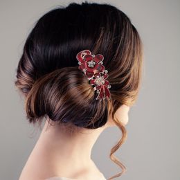 Crystal Diamond Hair Comb Decor Accessories for Women Bridal Wedding Zinc Alloy Women's Side Combs