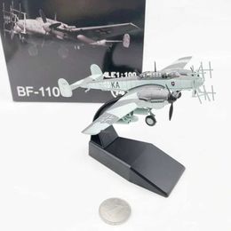 Aircraft Modle Die Cast 1/100 Scale BF-110 BF110 Me110 Aircraft Airplane Fighter Replica Model For Collections Y240522