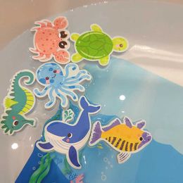 Bath Toys Summer Baby Toys Alphanumeric Letter Animal Puzzle Soft EVA Childrens Baby Bathroom Water Toy 0 12 months 1 year d240522