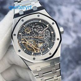 AP Iconic Wrist Watch Royal Oak Series 15407ST Hollow Dial 41mm Double Swing Rare Excellent Automatic Mechanical Mens Watch