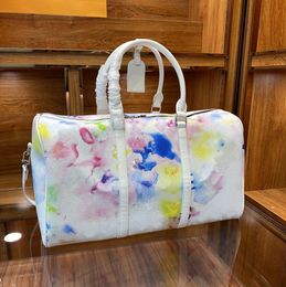High Quality Luxury Designer Fashion Travel Bag Printed Genuine Leather Luggage Women Men Shoulder Duffel Bags Totes Handbags Cros2277004