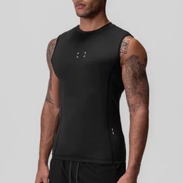 Mens Summer Compression Tank Top Gym Fitness Clothing Quick Dry Sleeveless Shirt Singlets Running Workout Tights Casual Vest 240518