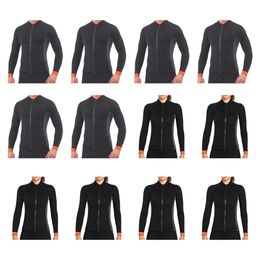3mm Diving Jacket Neoprene Good Elasticity Long Sleeve Style Swimsuits Strong Sunscreen Easy to Wear Wetsuit Men Black XXL