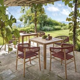 Camp Furniture Nordic Rattan Outdoor Chairs Teak Villa Courtyard El Garden Designer Aluminium Patio Chair Modern
