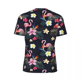 Tropical Birds Running T Shirt Flamingo Print Harajuku T-Shirts Male Y2K Funny Tshirt Summer Short Sleeve Design Tops