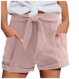 Women's Shorts Summer Fashion High Waist Basic Short Pants With Pockets Solid Colour Sports Casual Pantalones Cortos