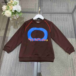 Top autumn sweater for kids Red stripe decoration sweatshirts for boy girl Size 100-160 CM Long sleeved child pullover Sep10