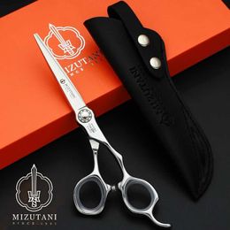 Hair Scissors MIZUTANI Barber 6.0-inch VG10 Material Flat Slim Professional Shop Tool Q0521