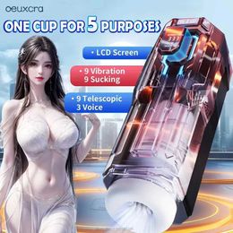 Other Health Beauty Items Telescope Male Masturbator Cup Automatic Man Masturbation Sucking Vagina Pussy Masturbators Toys for Men Supplies 18 Q240521