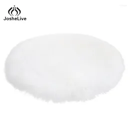 Carpets Luxury Artificial Sheepskin Soft Rugs Chair Cover Bedroom Floor Mat Round Washable Carpet Home Decoration