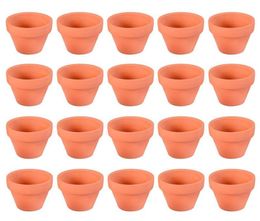 20Pcs Small Mini Terracotta Pot Clay Ceramic Pottery Planter Cactus Flower Pots Succulent Nursery Pots Great For Plants Crafts Y206519188