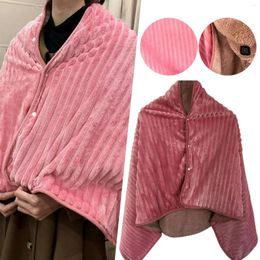 Blankets Wearable USB Electric Blanket Warm Heated Shawl For Home Office Back Knee Warmer Red Coziest Throw