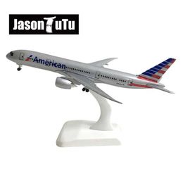 Aircraft Modle JASON TUTU 20cm American Boeing 787 Aeroplane Model Plane Model Aircraft Diecast Metal 1/300 Scale Planes Factory Drop shipping Y240522