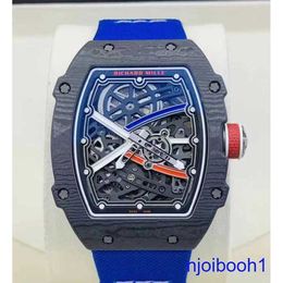 Highend RM Wrist Watch Rm67-02 French Ntpt Carbon Fibre Limited Edition Leisure Machinery Rm6702 Automatic Tourbillon Movement Timepiece Chronograph