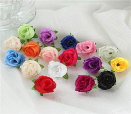 300PCSpack Fresh and artificial flowers small tea bud Simulation small tea rose silk flower decoration flower head DIY accessorie8129476