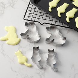 Baking Moulds 2Pcs/Set Animal Shape Cookie Mould 3D Chocolate Stainless Steel Fondant Cake Decorating Tools