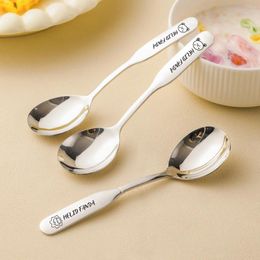 Spoons WORTHBUY Cute Serving Spoon Kitchen Multipurpose Mini Ladle 316 Stainless Steel Table Dinner Utensils Children Soup Scoop