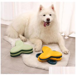 Dog Toys & Chews Puzzle Turntable Slow Feeder Educational Toy Bone Interactive Eating Bowl Food Slowly Pet Cat S Training Game 221007 Dhvoe