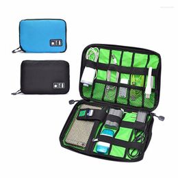 Storage Bags Portable Digital USB Parts Management Tool Zippered Waterproof Travel Cable Charger Cell Phone Organizer Cosmetic Bag