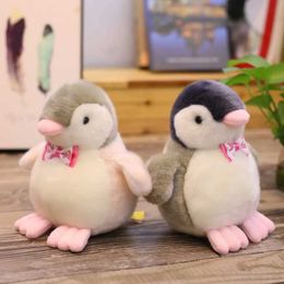 Plush Dolls 1pc Cute Soft Penguin Plush Toys Big Stuffed Cartoon Animal Doll Bow Tie Penguins Toy for Kids Pillow Baby Girls Birthday Gift H240521