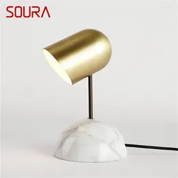 Table Lamps SOURA Modern Lamp Simple Fashion Marble Desk Light LED For Home Bedroom El Living Room Decorative