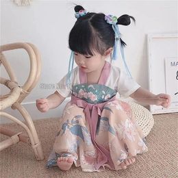 Girl Dresses Baby Dress Summer Little Antique Children Short-sleeved Clothes