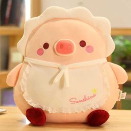 Plush Dolls New Fat Kawaii Chicken Bear Rabbit Penguin Piggy Dinosaur Plush Pillow Toys Soft Stuffed Animal Doll Chair Cushion High Quality H240521 0ZIN