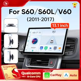 13.1 Inch Car Dvd Radio Android Auto Carplay for Volvo S60 S60L V60 2011 2014 2016 2017 Wireless Qualcomm Multimedia Player