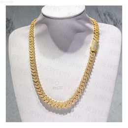 Designer Cuban Link Chain Pendant Necklaces Christmas Gift Hip Hop Custom Iced Out 12mm Vvs Mossanite 10k Solid Gold Moissanite Cuban Link Chain