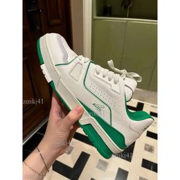 louiseviution shoe designer shoe man luis viton shoe Embossed Sneaker white black sky blue abloh green denim pink red luxury sneaker Virgil mens casual trainers 354