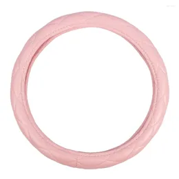 Steering Wheel Covers Parts Cover Pink 15Inch 38cm Accessories Crystal Diamond Decor Non-Slip W/ Rhinestone High Quality