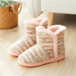 Slippers Comemore Women Winter Warm Plush Slip On Shoes Soft Cotton Indoor Comfort Flats Ladies Bedroom Home Boots