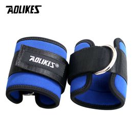 AOLIKES 1 Pair Body Building Resistance Band D-ring Straps Home Workout Exercise Ankle Cuffs Leg Power Training L2405