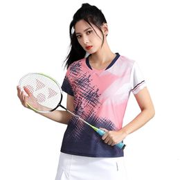 Badminton Training Shirts Women Gym Breathable Ultral Light Table Tennis Short Sleeve Golf Sportswear Ping Pong Jerseys Clothes 240522