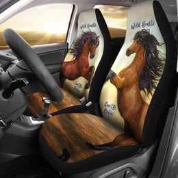 Car Seat Covers Wild Hearts Can'T Be Broken Cover Set 2 Pc Accessories Mats For Horse Lovers