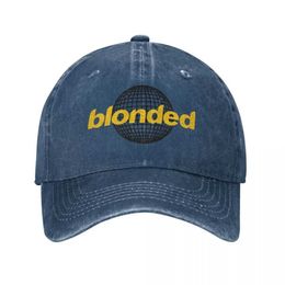 Ball Caps Blond Hip Hop Baseball C Retro Distressed Denim Frank Rper Ocean Headwear Unisex Outdoor Summer Hat C J240522