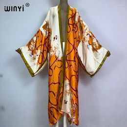 Kimono Africa Summer Bohemian Print Beachwear Cardigan Sexy Holiday Loose Swimsuit Evening Dress Vestidos Playa Cover-ups