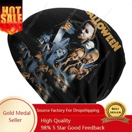 Berets Michael Myers Horror Movie Halloween Beanies Caps Men Women Unisex Outdoor Winter Warm Knitted Hat Adult Bonnet Hats