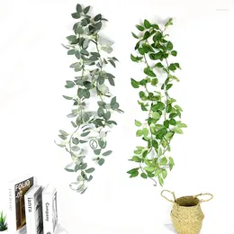 Decorative Flowers 2M Artificial Fake Vines Green Leaves Plant Hanging For Home Kitchen Wedding Party Garden Wall Room Decor