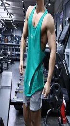 Men Bodybuilding Tank Top Gyms Workout Fitness Tight Cotton Sleeveless Shirt Clothing Stringer Singlet Male Casual Vest7210370