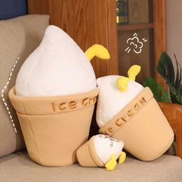Plush Dolls 15cm Creative Duck in Ice Plush Toy Pendant Soft Stuffed Cartoon Snack Doll Keychain Funny Toys Birthday Gift for Kids H240521